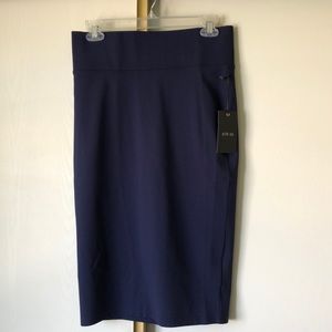 Navy Pencil Skirt with slit